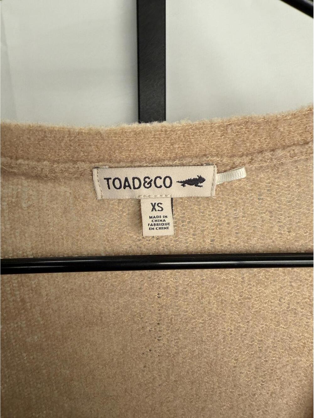 Toad & Co Women's Beige Wrap Sweater XS Wool Blend - Picture 4 of 9